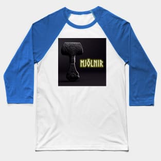 Mighty Mjolnir Thor Hammer Norse Baseball T-Shirt